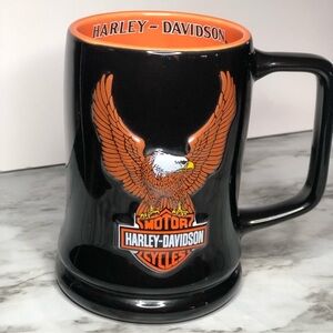 Harley-Davidson Black and Orange Mug